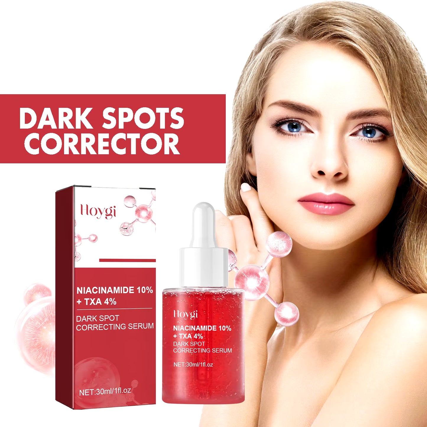 Niacinamide Serum Melanin Removal Fade Melasma Dark Spots Corrector Shrink Pores Hyaluronic Acid Moisturizing Korea Skin Care